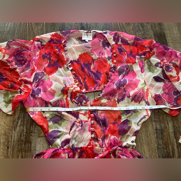 MISA Los Angees Calista Dress in Lilac Coming Up Roses Size Large - Picture 7 of 11